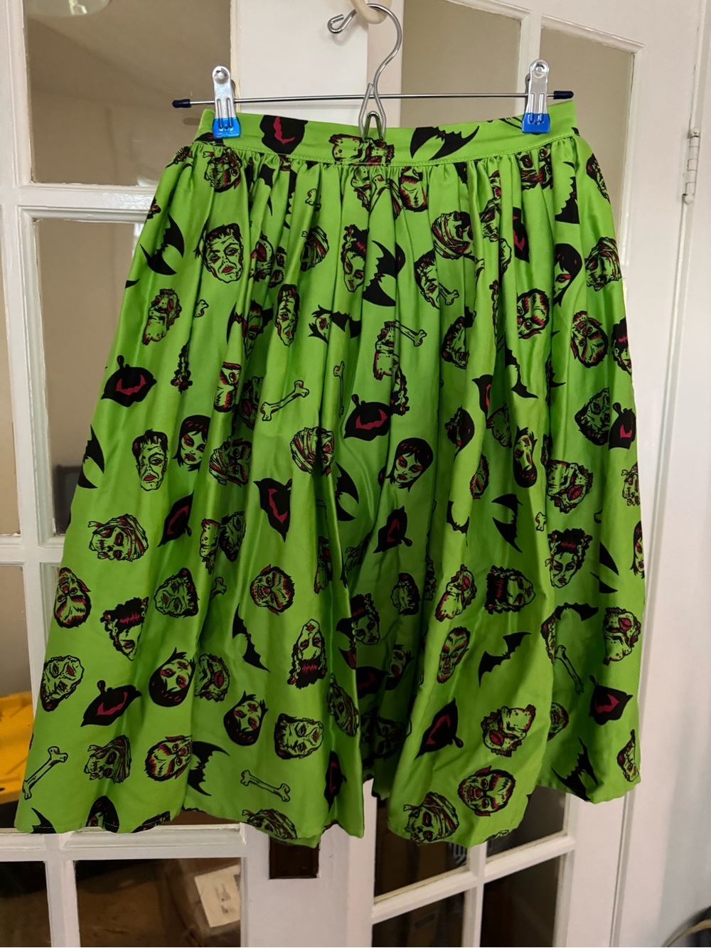 Vintage inspired monster print skirt